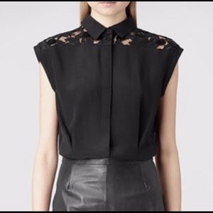 AllSaints Women's Black Pip Shirt